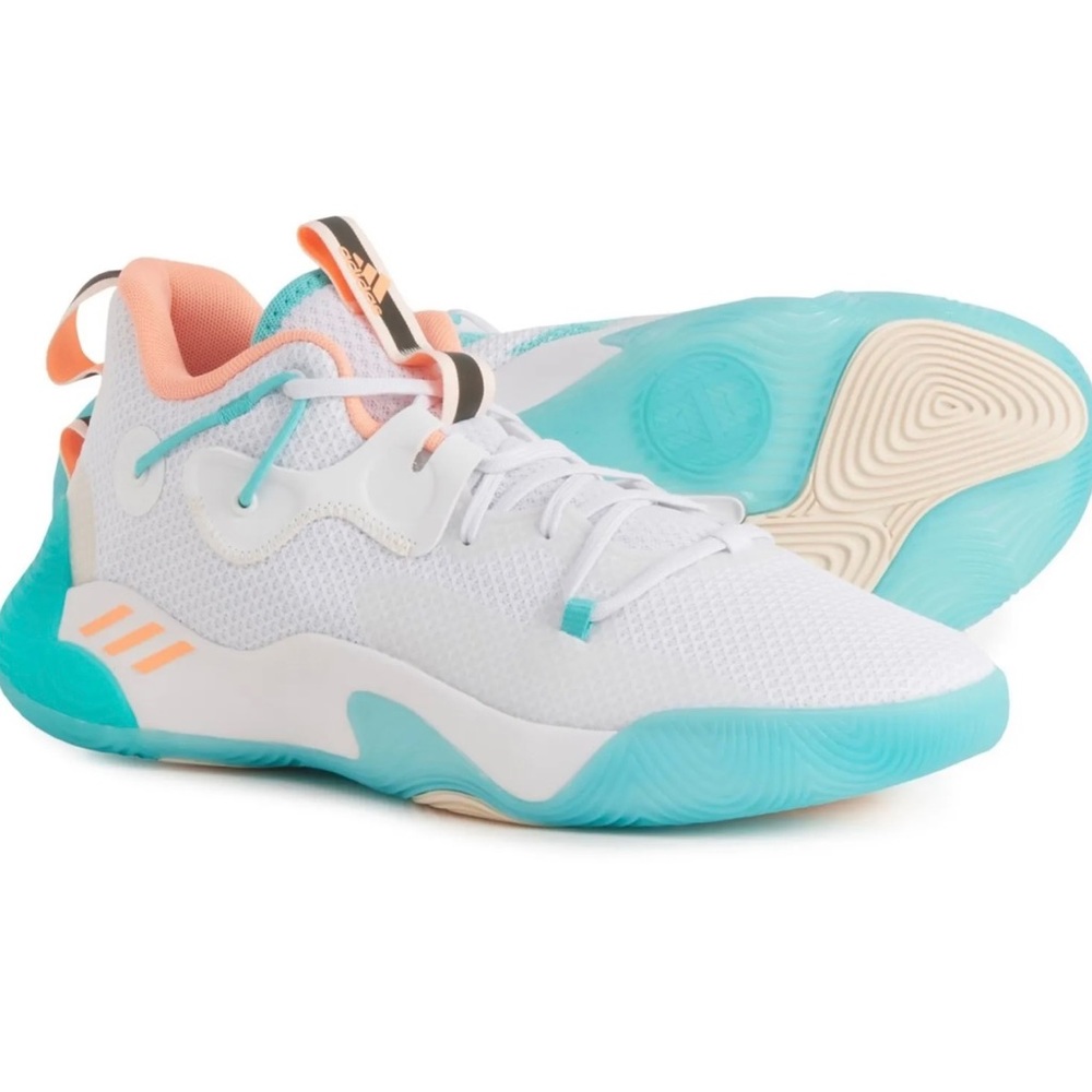 adidas harden step back 3 size 9.5 white aqua